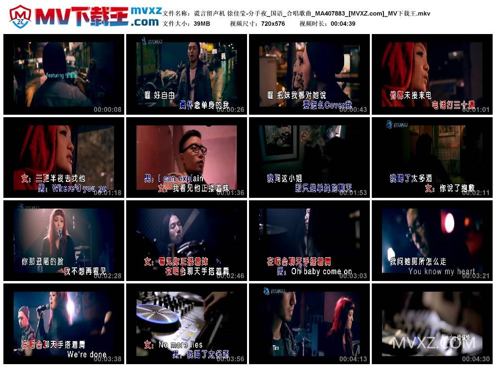 谎言留声机 徐佳莹-分手夜_国语_合唱歌曲_MA407883